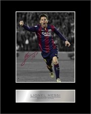 Lionel Messi Signed Mounted