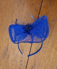 Royal Blue Mesh Fascinator