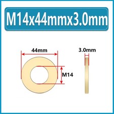 Solid Brass Flat Washers M2 M3 M4 M5 M6 M8 M10 M12 ~ M24 Thickening Shim Washers