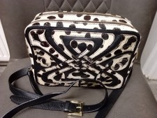 BIBA Leopard Print - Double Zipped Top with 2 Compartments - Crossbody Handbag