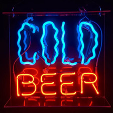 14"x12"Cold Beer Neon Light