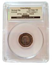 CGS graded 2008 undated 20pence