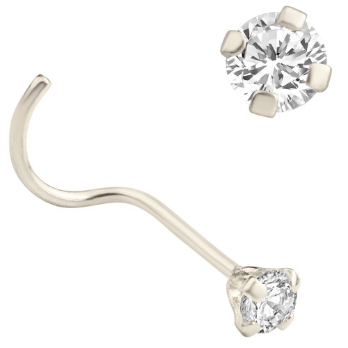 14k solid white - solid, cubic