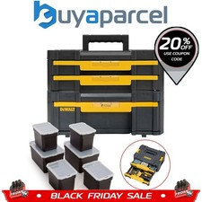 Dewalt TStak Twin Pack IV + III Tool Storage Box + 2 Shallow Drawers + Deep Draw