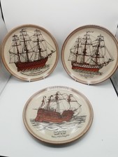 Vintage Purbeck Pottery collectors plates x3. 