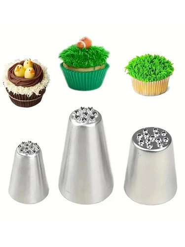Pcs grass cake piping nozzle - 3,