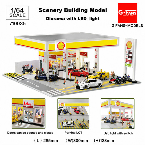 Diorama car parking lot - 1/64,