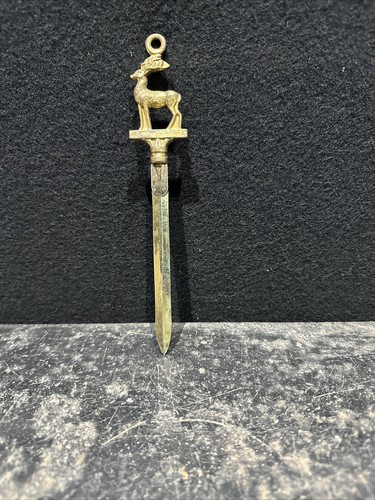 Vintage brass stag letter - stag,