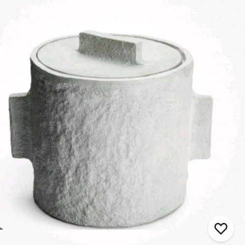 Habitat white textured round - white,