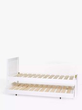 John Lewis Wilton Trundle Guest Bed Frame Single White