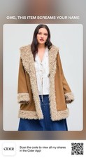 Camel Women’s Shearling Coat