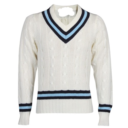 Mens white cricket - cricket, sweater
