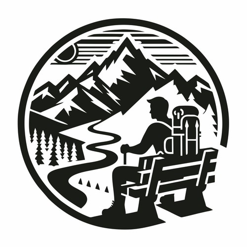 Hiker mountains motorhome - hiker,