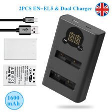 2PCS EN-EL5 Battery + Charger