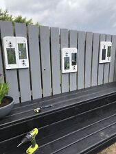 Set of 3 fence decoration panels 