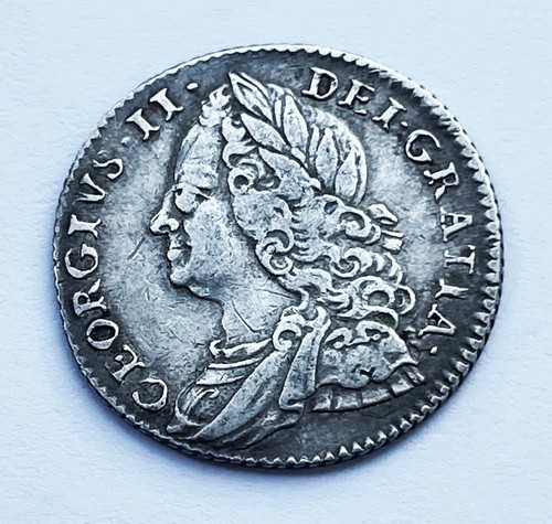 King george silver sixpence - king, ii