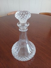 Pressed Glass Ships Decanter with Stopper