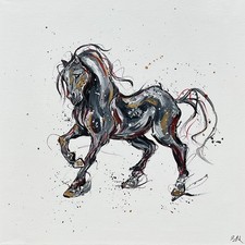 Black Horse on white  Original