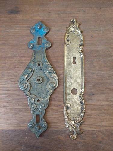 Vintage french brass door - french,