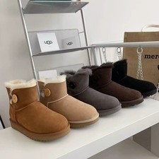 UGG Premium Mini Button Ugg Boots Bailey Women’s Single Button Sheepskin US4-US9