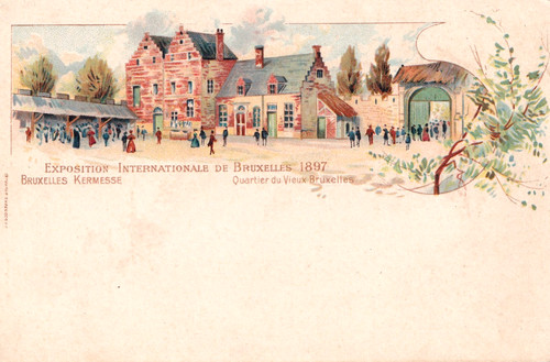 Postcard 1897 brussels - postcard,