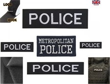 Metropolitan Police Logo Embroidered Patch Hook & Loop Iron - On UK Force Patch