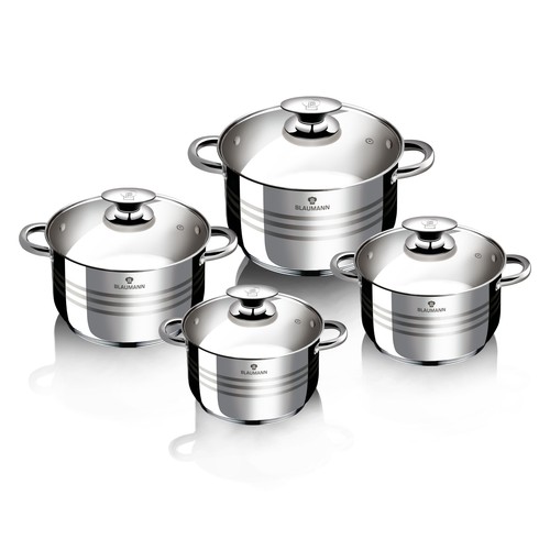 8pc blauman stainless steel - 8pc,