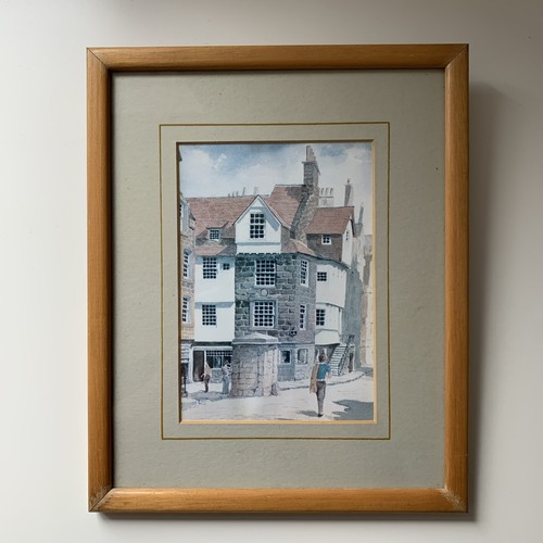 Framed watercolour print john - print.,