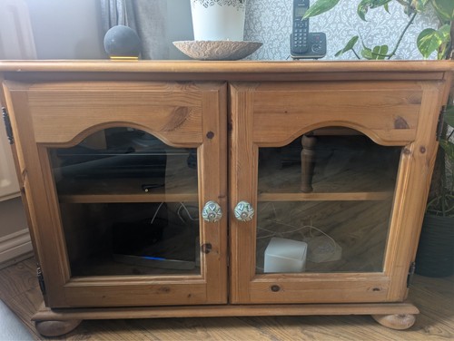 Solid pine corner cabinet - cabinet,