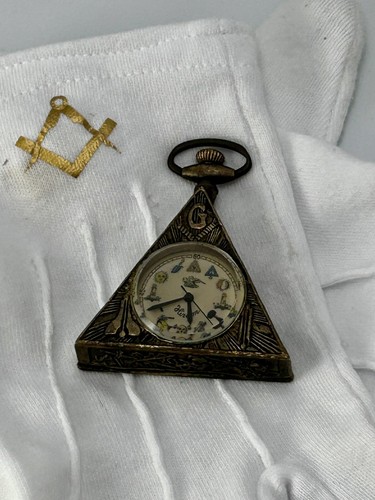 Vintage masonic hiram pocket - masonic,