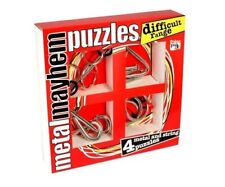 Professor Puzzle Metal Mayhem 4 Difficult Separation Puzzles Metal & String