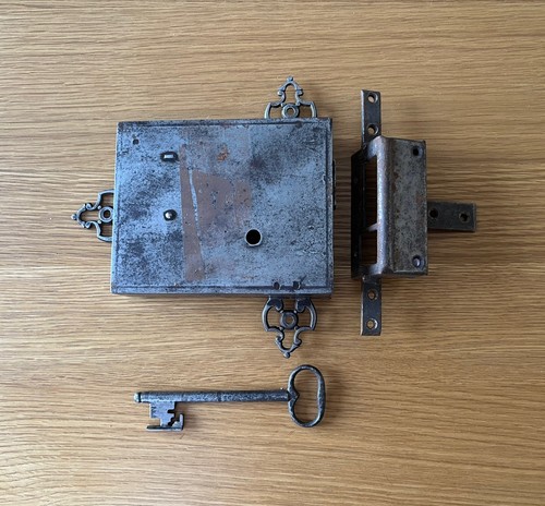 Antique vintage rim door lock - antique,