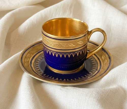Limoges cobalt blue - cobalt, demitasse