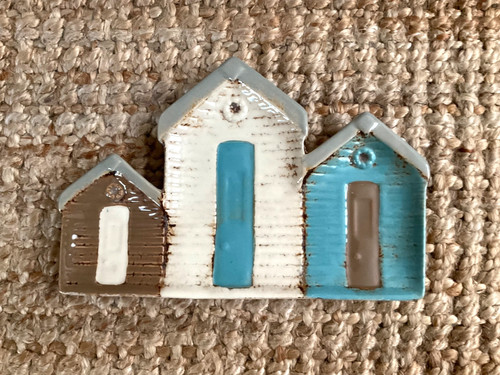 Ceramic beach huts - beach, large