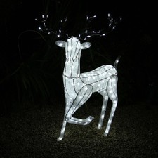 Monster Shop Outdoor Reindeer Christmas Light Up Decorations Customer Return UA
