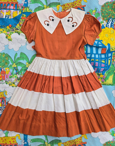 Vintage 1950 orange and - vintage, 1950's