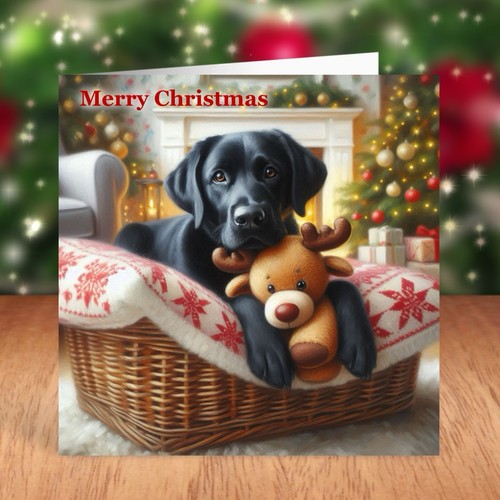 Black labrador dog christmas - dog,