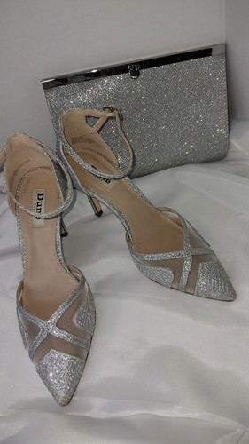 Dune silver mesh shimmer - mesh, shoes