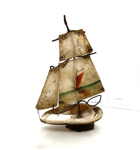 Vintage sail boat thimble - boat,