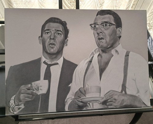Kray twins pencil drawing - twins,
