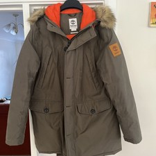 Timberland Men's Fur Hood Parka - size XXL - Khaki Green -2 layer Waterproof