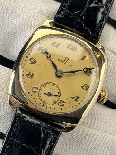 Omega mens vintage - omega, 9ct