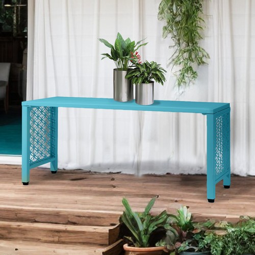 Metal backless bench 40in - backless,