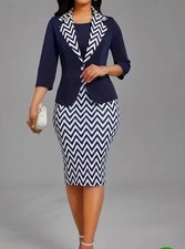 Elegant Navy Geometric Pencil