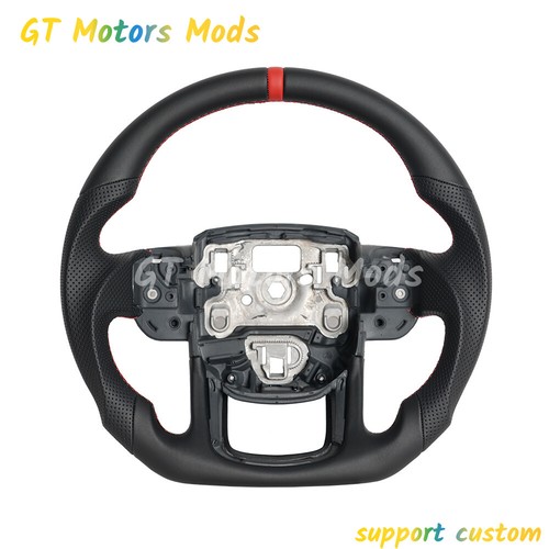 Full leather flat steering - full,