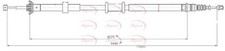 Apec rear left brake cable - left,