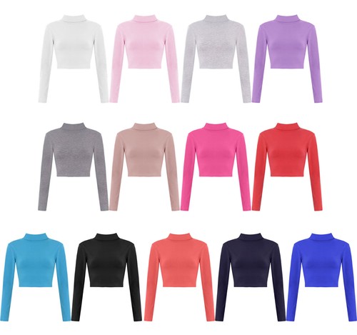 New womens turtle neck crop - womens,