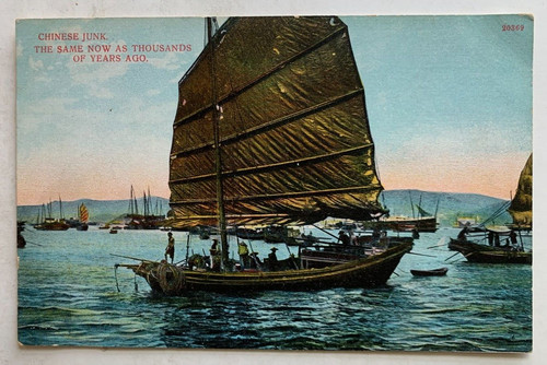 Vintage 1900s ship postcard - vintage, ca