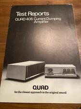Test Report Quad 405  Amplifier Leaflet  6page A4 - KP442
