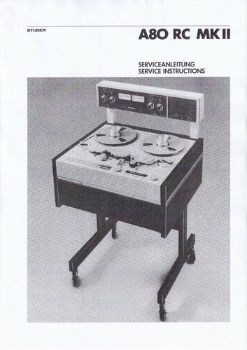 Service manual for studer - service, 80